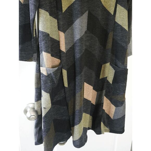 Egs California Women's Multi Color Chevron A-Line Mini Dress M - Picture 3 of 9